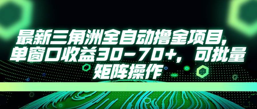 （14191期）最新三角洲全自动撸金项目，单窗口收益30-70+，可批量矩阵操作-问小徐资源库
