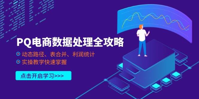 （14240期）PQ电商数据处理全攻略，动态路径、表合并、利润统计，实操教学快速掌握-问小徐资源库