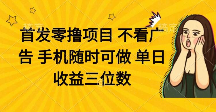 （14505期）零撸项目 不看广告 手机随时可做 单日收益三位数-问小徐资源库