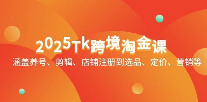 （14638期）2025Tk跨境淘金课：涵盖养号、剪辑、店铺注册到选品、定价、营销等-问小徐资源库