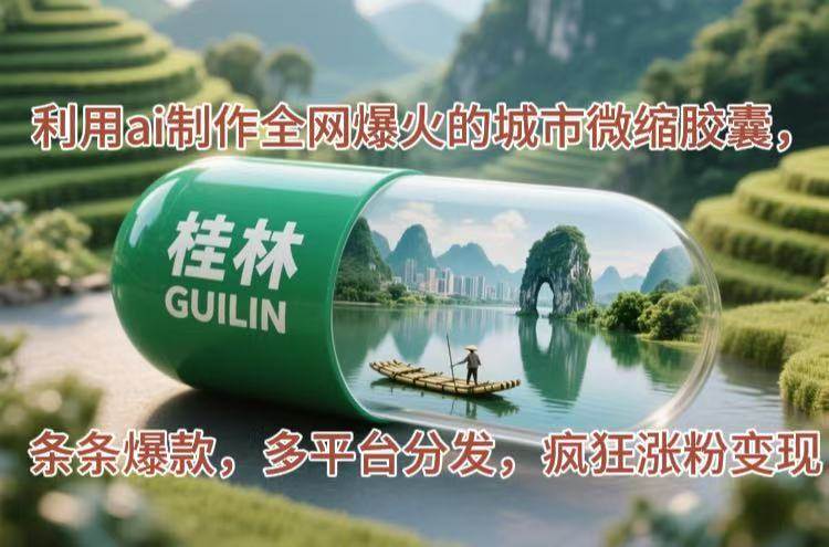 （14704期）利用ai制作全网爆火的城市微缩胶囊，条条爆款，多平台分发，疯狂涨粉变现-问小徐资源库