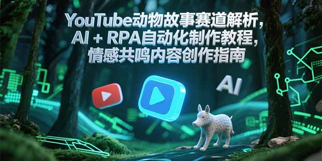 （15174期）YouTube动物故事赛道解析，AI+RPA自动化制作教程，情感共鸣内容创作指南-问小徐资源库