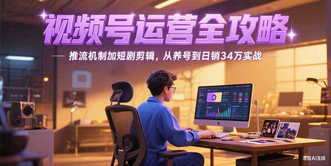 （15217期）2025视频号运营全攻略，推流机制加短剧剪辑，从养号到日销34万实战-问小徐资源库