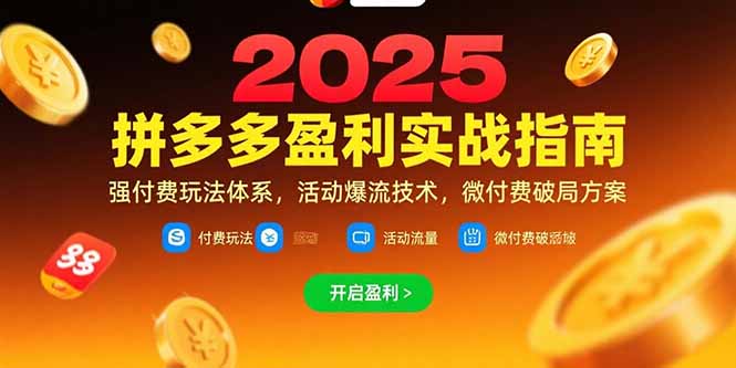 （15357期）拼多多盈利实战指南，强付费玩法，活动爆流技术，微付费破局方案(更新7月)-问小徐资源库