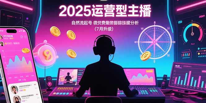 （15508期）2025运营型主播：自然流起号，微付费投放技巧，罗盘数据深度解析(7月更新)-问小徐资源库