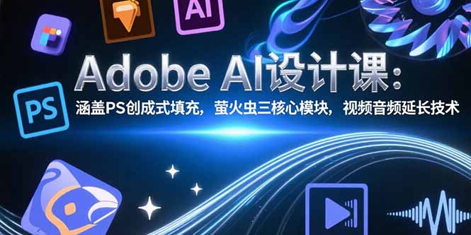 （15469期）Adobe AI设计课：涵盖PS创成式填充，萤火虫三核心模块，视频音频延长技术-问小徐资源库