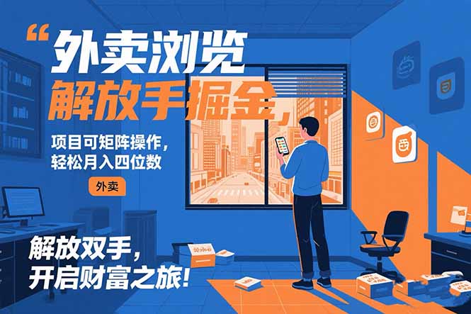 （15440期）外卖浏览掘金项目 可矩阵操作 轻松日入500+-问小徐资源库