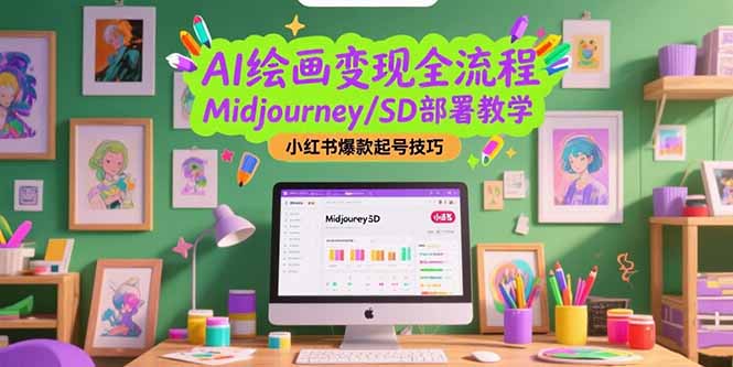 （15324期）AI绘画变现全流程，Midjourney/SD部署教学，小红书爆款起号技巧-问小徐资源库