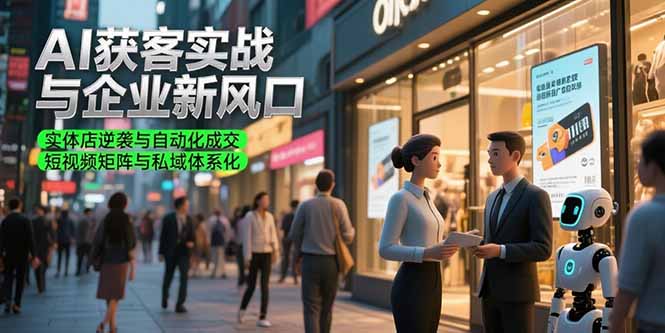 （15348期）AI获客实战与企业新风口，实体店逆袭与自动化成交 短视频矩阵与私域体系化-问小徐资源库