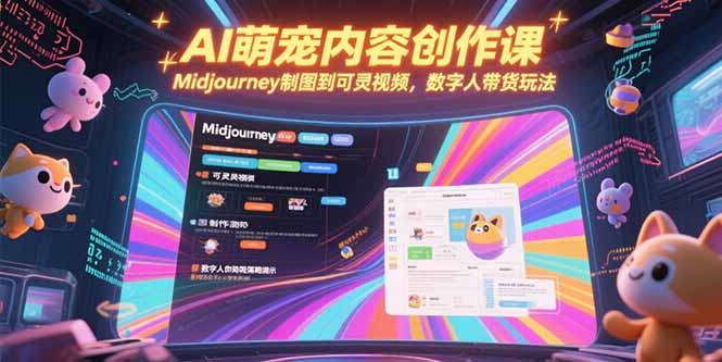 （15311期）AI萌宠内容创作课，Midjourney制图到可灵视频，数字人带货玩法-问小徐资源库