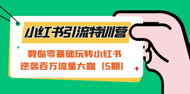 小红书引流特训营-第5期：教你零基础玩转小红书，逆袭百万流量大咖-问小徐资源库
