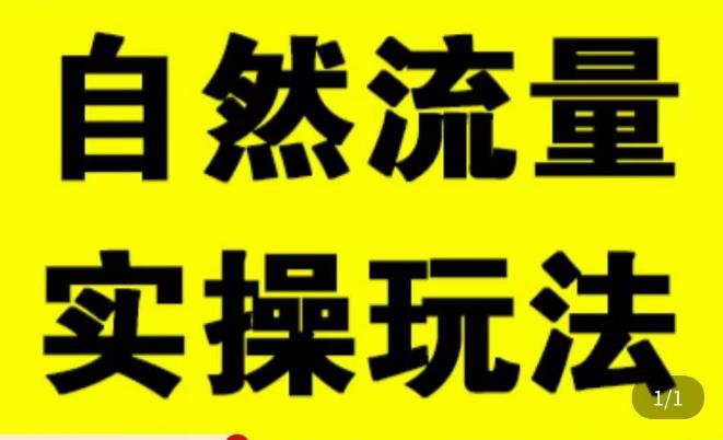 拼多多自然流量天花板，拼多多自然流的实操玩法，自然流量是怎么来的，如何开车带来自然流等知识-问小徐资源库