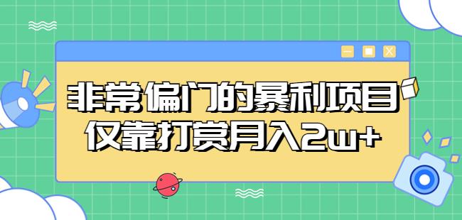 非常偏门的暴利项目，仅靠打赏月入2w+-问小徐资源库