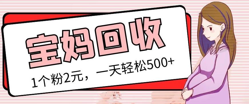 最新宝妈粉回收变现计划及胎教音乐高端变现玩法全套教程！（非老玩法）-问小徐资源库