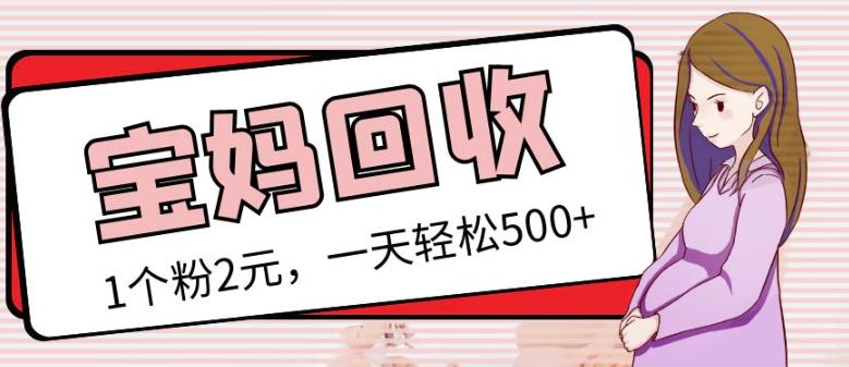 最新小红书母婴号宝妈粉回收项目，1个粉2元，一天轻松500+案例分享【粉丝包回收】-问小徐资源库