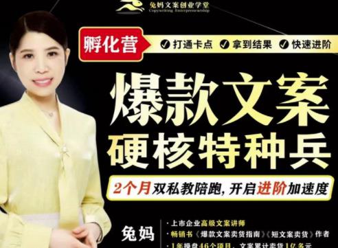 兔妈·爆款文案硬核特种兵孵化营，实现了每个月2000-30000+的副业增收-问小徐资源库