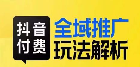 抖音付费全域推广玩法解析，抓住平台红利，小付费撬动大流量-问小徐资源库