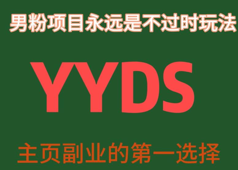 YYDS男粉项目永远是不过时玩法，主业副业的第一选择【揭秘】-问小徐资源库