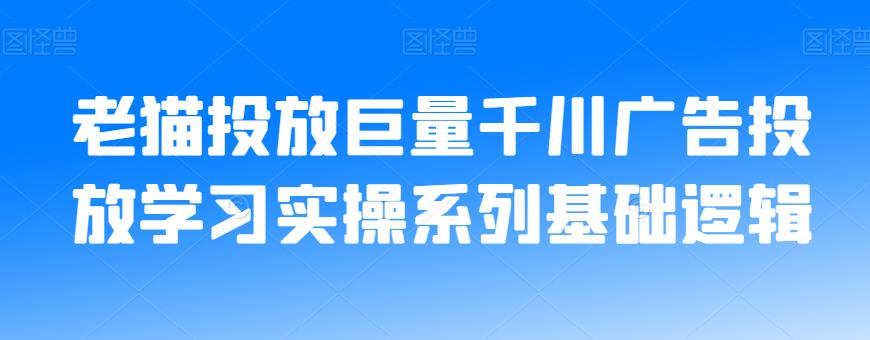 老猫投放巨量千川广告投放学习实操系列基础逻辑-问小徐资源库