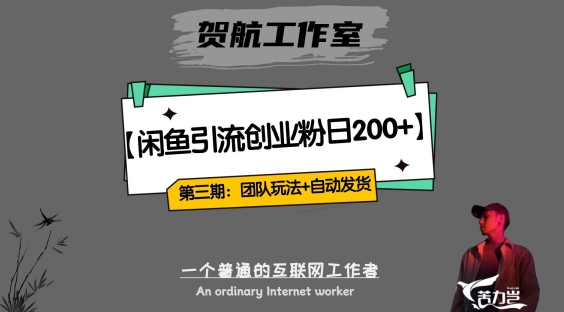 第三期：暴力引流，无脑搬运，闲鱼创业粉引流一天200+，更新全自动发货的团队闭环模式【揭秘】-问小徐资源库