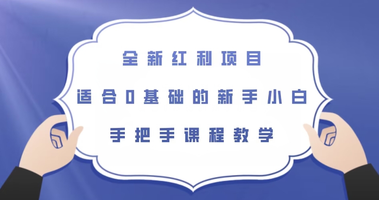 全新红利项目，适合0基础的新手小白，手把手课程教学【揭秘】-问小徐资源库