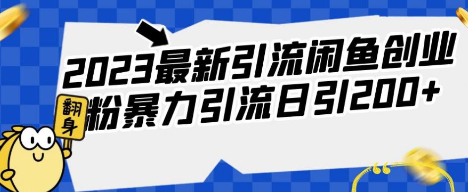 2023最新引流闲鱼创业粉暴力引流日引200+【揭秘】-问小徐资源库