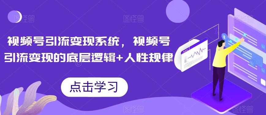 视频号引流变现系统，视频号引流变现的底层逻辑+人性规律-问小徐资源库