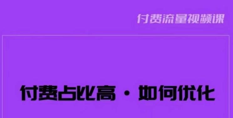 波波-付费占比高，如何优化？只讲方法，不说废话，高效解决问题！-问小徐资源库