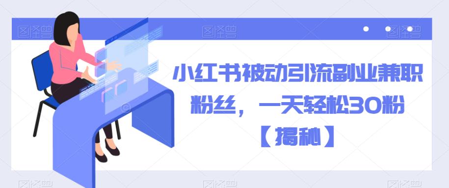 小红书被动引流副业兼职粉丝，一天轻松30粉【揭秘】-问小徐资源库