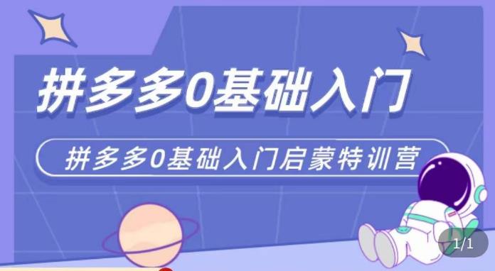 六一电商·拼多多运营0-1实操特训营，拼多多从基础到进阶的可实操玩法-问小徐资源库